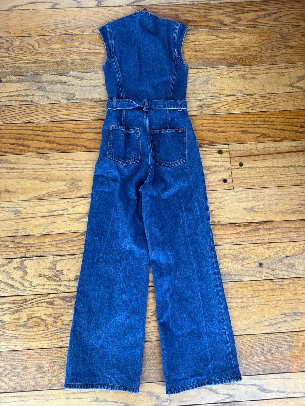 Reformation Calypso Wide Leg Denim Jumpsuit Moonstone - Size 2 - Picture 12 of 13